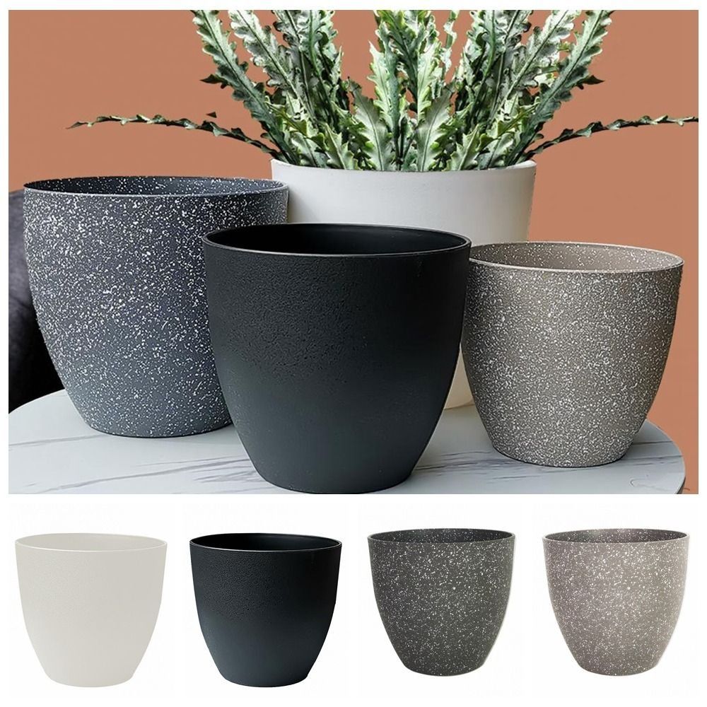 Aloe Vera Pot - Matowe doniczki z imitacji kamienia Kwiaty