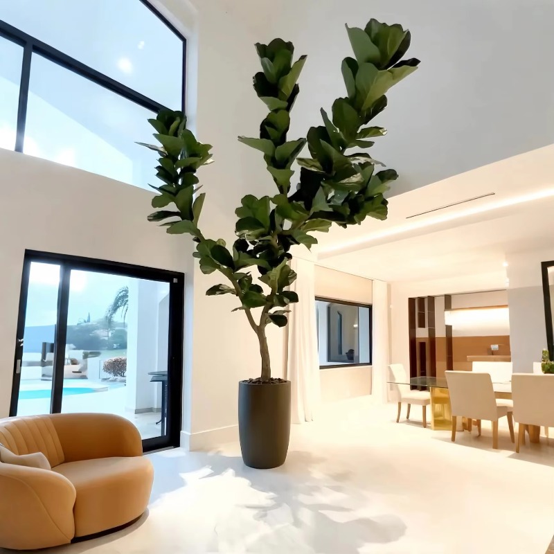 Ficus Lyrata Tree - Sztuczne rośliny doniczkowe do wnętrz Sztuczne