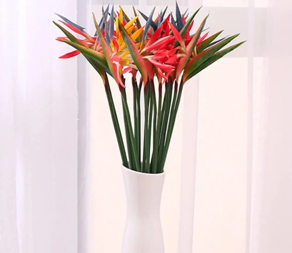 Bird Paradise Strelitzia - 8 SZTUK Sztuczne kwiaty Strelitzia Łodygi