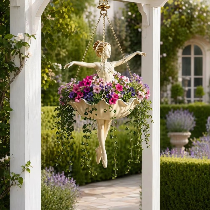 Spider Plant Hanging - Doniczka wisząca z żywicy w kształcie