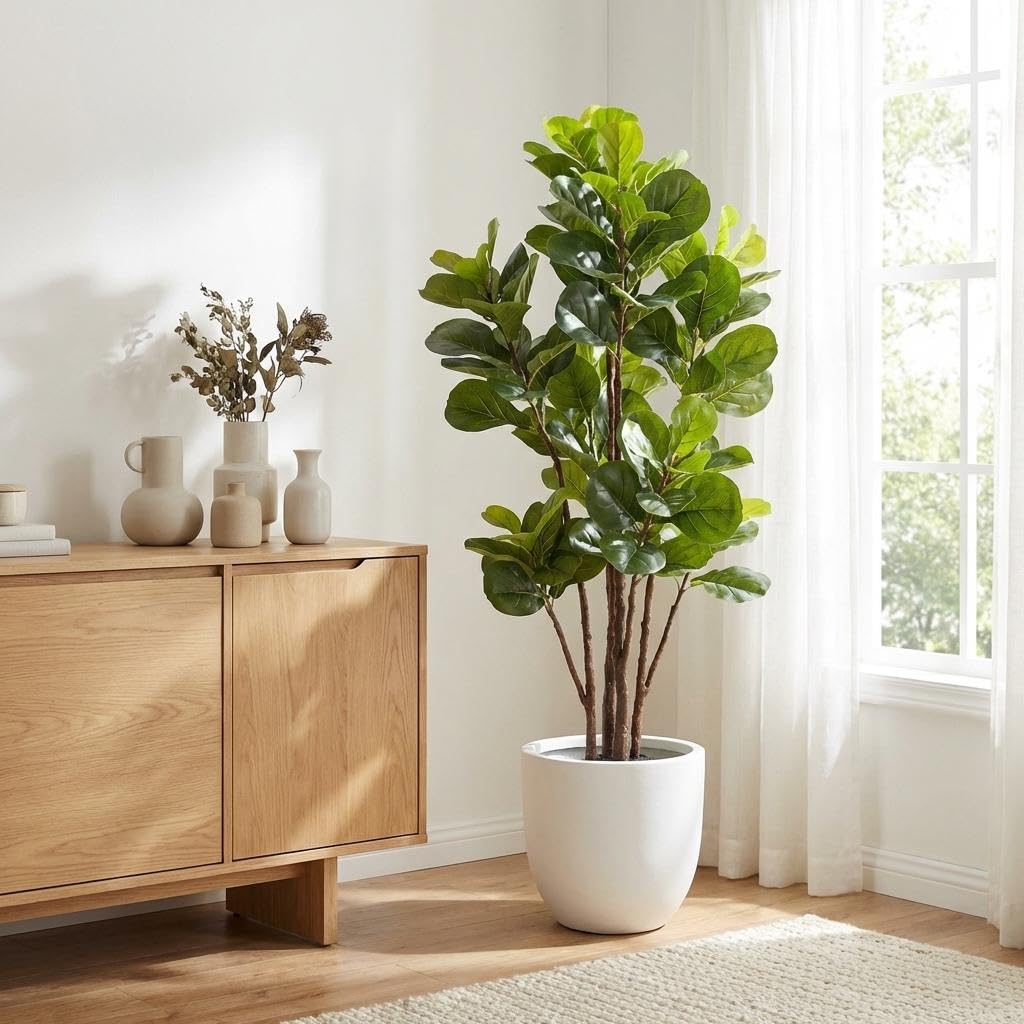 Sztuczny figowiec lirolistny,  – Ficus Lyrata Tree recenzja i cena