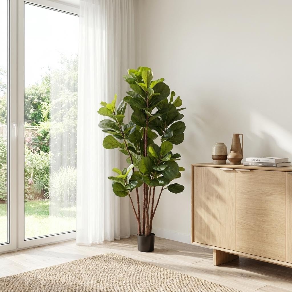 Sztuczny figowiec lirolistny,  – Ficus Lyrata Tree recenzja i cena