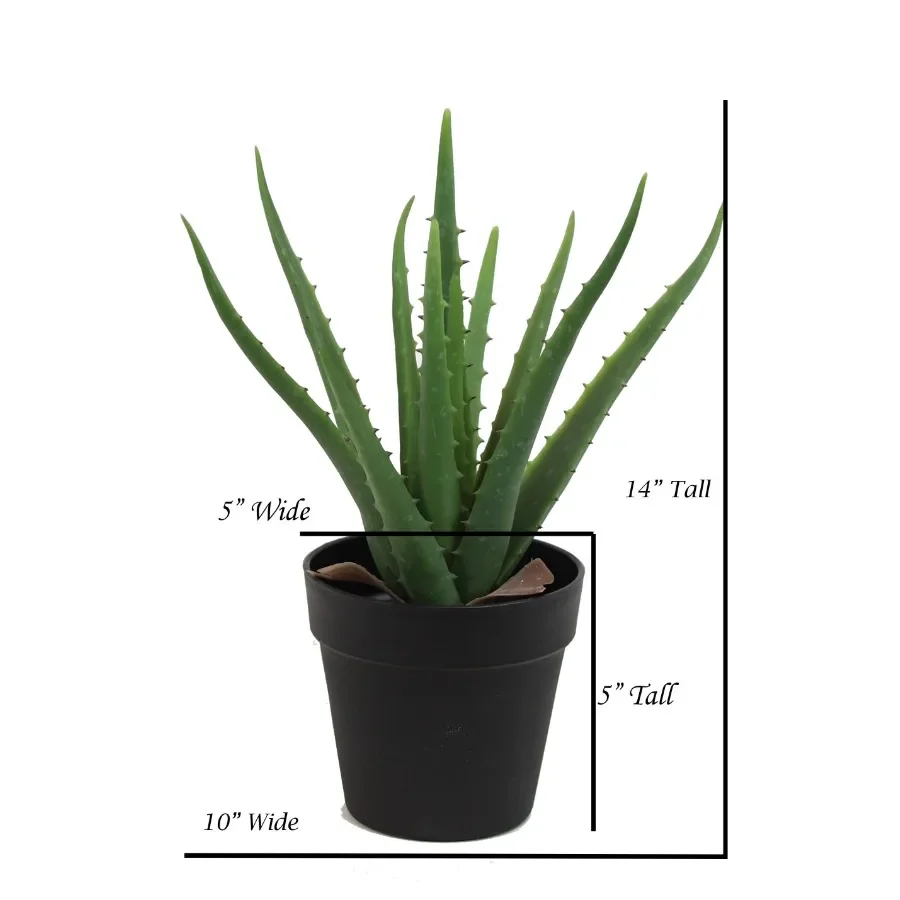 Sztuczna zielona roślina Aloe  – Aloe Vera Pot recenzja i cena