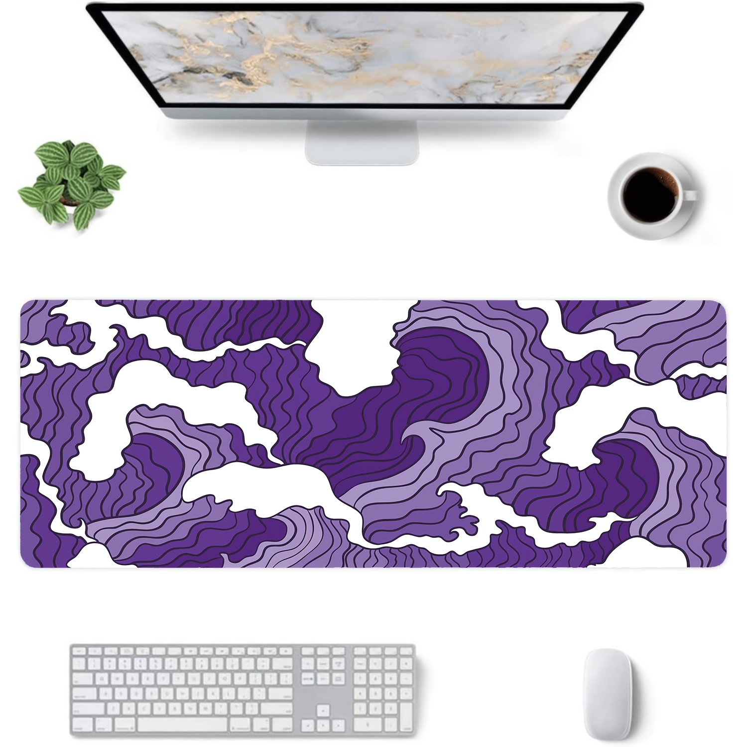 Fioletowo-biała mata na biurko – Tradescantia Purple recenzja i cena